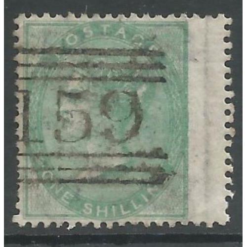 202 - 1856 SG72 1/- selected FU crisp Scottish cancel.  Two nibbled perfs. Cat. £350.