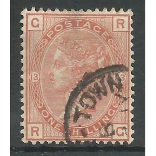 232 - 1881 SG163 1/- Pl 13 VFU with neat CDS.