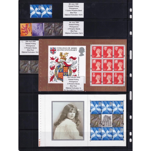 264 - 1958/2018 REGIONALS - SCOTLAND Comprehensive collection of UM 204 stamps + 30 MS or sheetlets includ... 