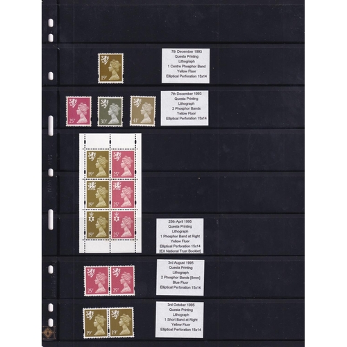 264 - 1958/2018 REGIONALS - SCOTLAND Comprehensive collection of UM 204 stamps + 30 MS or sheetlets includ... 