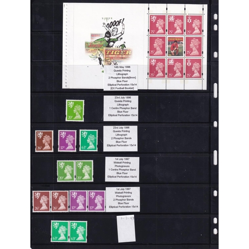 264 - 1958/2018 REGIONALS - SCOTLAND Comprehensive collection of UM 204 stamps + 30 MS or sheetlets includ... 