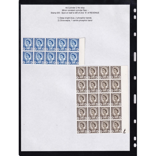 269 - 1958/69 WALES Defin issue - Pre decimal, a very good study of UM with blocks and varieties Inc many ... 