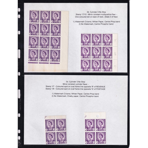 269 - 1958/69 WALES Defin issue - Pre decimal, a very good study of UM with blocks and varieties Inc many ... 