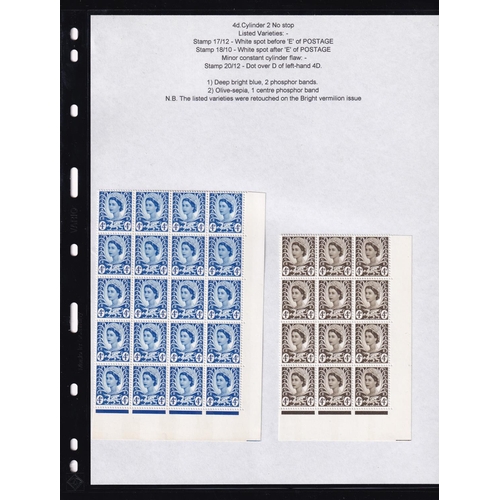 269 - 1958/69 WALES Defin issue - Pre decimal, a very good study of UM with blocks and varieties Inc many ... 