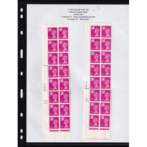 281 - 1971/80 WALES REGIONAL MACHINS  A very fine collection of UM blocks with collectors notes of varieti... 