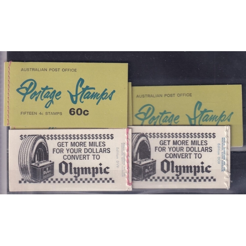 29 - 1966 STAMP BOOKLETS 60c advert panes a fine group of five diff booklets cat $650, various editions D... 