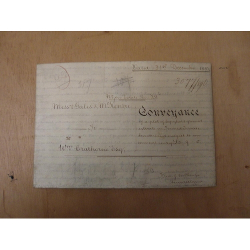 311 - 1842/84 REVENUES on a variety of indentures relating to Sunderland 1842 complete indenture.  1856 Mo... 