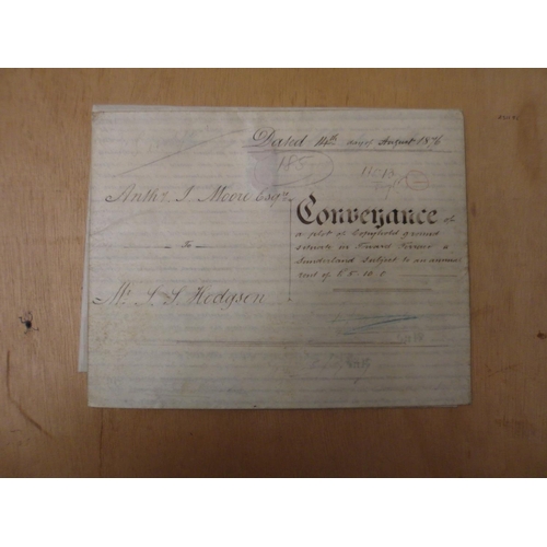 311 - 1842/84 REVENUES on a variety of indentures relating to Sunderland 1842 complete indenture.  1856 Mo... 