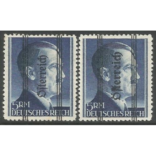 32 - 1945 Hitler ovpts. UM set of 24 with both 5mk's.  SG830/48.  A scarce set unmounted mint.