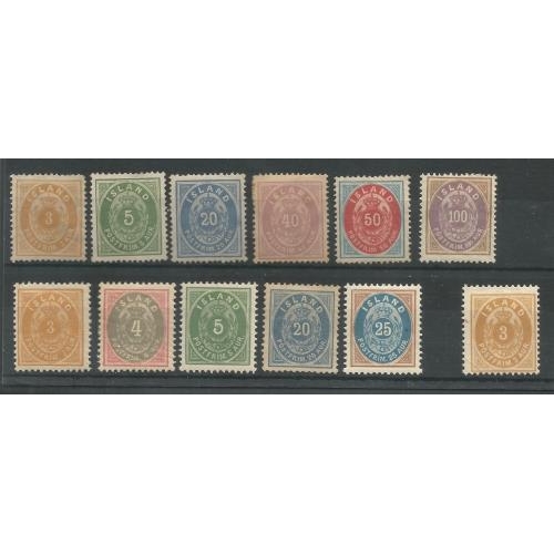 330 - 1882/1900 Numerals 1882 3a to 100a (6).  1896 3a to 25a (5) and 1900 3a large 