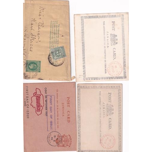 362 - POSTAL STATIONERY QV 1½D OVPT ON 3D Card unused.  1877 Post Cards with half penny paid CDS unused (1... 