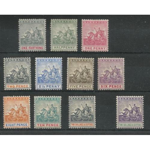 38 - 1892 Seal of Colony, set of 11 SG105/115.  Fresh mint Cat. £250.