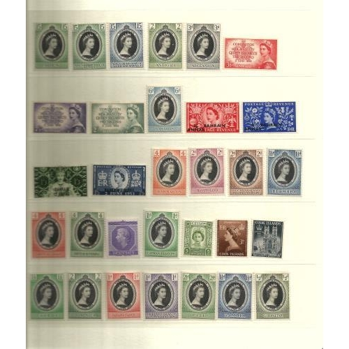 4 - Coronation Omnibus sets QEII 1953 set of 106 stamps mint.