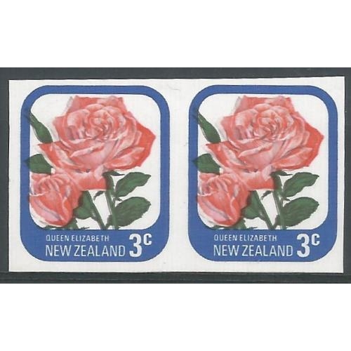 415 - 1973 Error 3c Rose imperf pair.  Campbell Patterson Certified CP PA 3a (2) UM.