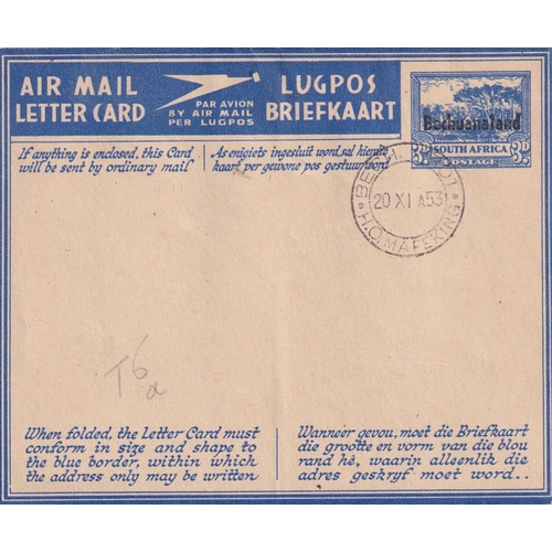 43 - COVERS KGVI (3) Inc. very fine 1953 2/6d single franking at Lobatsi, Airletter etc.