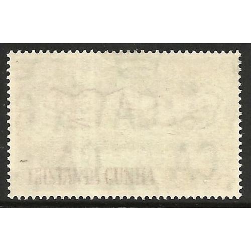 446 - 1965 Tristan Da Cunha offset on back of ICY 1d VFM, rare variety SG51A.