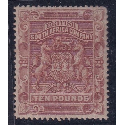 452 - 1892 Arms £10 top value fresh mint.  SG13 Cat £2750.