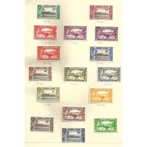 492 - Old Pages with mint KGV defin's to 10d mainly pairs, odd single.  1932 defins to 2/-.  1938 set of 1... 