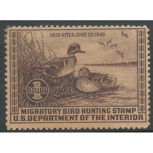 542 - 1939 Duck Hunting $1 UM.  Scott RW6.  $225.