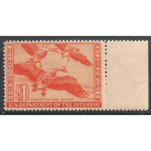 544 - 1944 Hunting stamp $1 Geese, Scott RW11, very fine NHM.