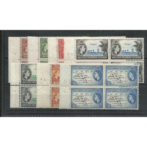 67 - 1956 Booklet panes of 4 fresh um 1d to 1/3d set of 7 SG83/91b.