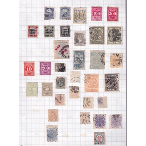 69 - Old pages with over 1000 different stamps from early classics to 1979 in need of rehousing with a ve... 