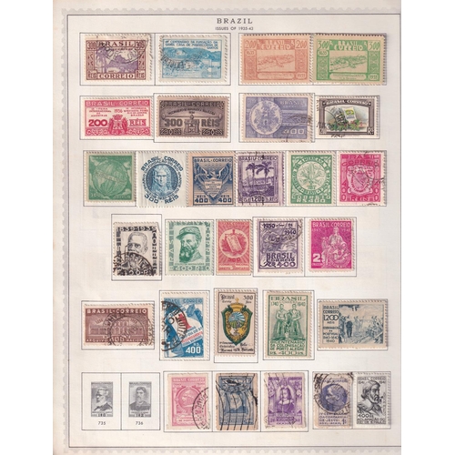 69 - Old pages with over 1000 different stamps from early classics to 1979 in need of rehousing with a ve... 