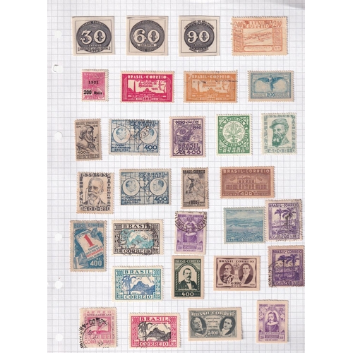 69 - Old pages with over 1000 different stamps from early classics to 1979 in need of rehousing with a ve... 