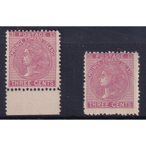 77 - 1872 Prince Edward is 3c variety stop between Prince & Edward SG45a fresh m with normal to compare (... 