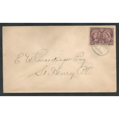 79 - 1897 Jubilee 10c on an Envelope with  