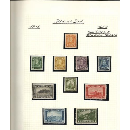 90 - 1930 KGV definitives to $1 Inc. different dies, 1c, 8c as plate blocks, coil stamps Inc. coil strips... 