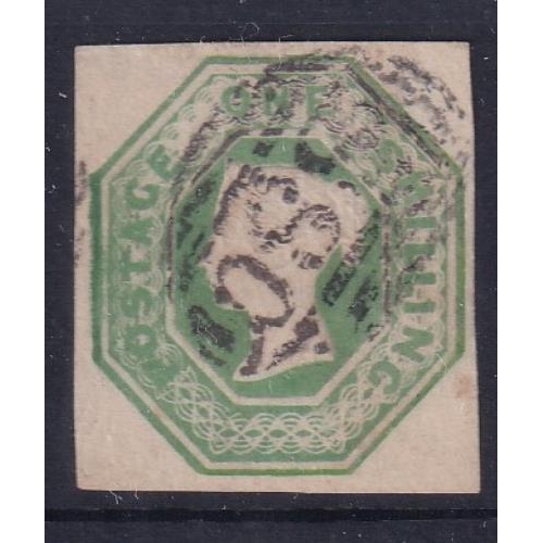 184 - 1847 Embossed 1/- SG54 select VFU 4 large SG54 select VFU 4 large square margins neat duplex cancel.... 