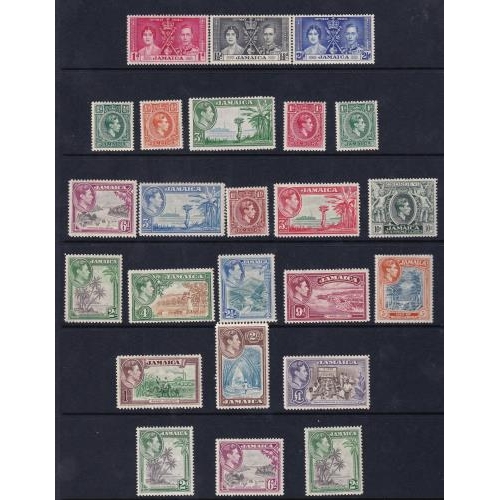 271 - 1937/52 KGVI Jamaica collection 1938 defins with different perf types (21), 1945 New constitution se... 