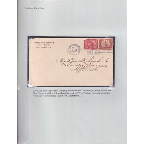 453 - THE GREAT WHITE FLEET Maritime Postal History 1912/40's remarkable postal history collection display... 