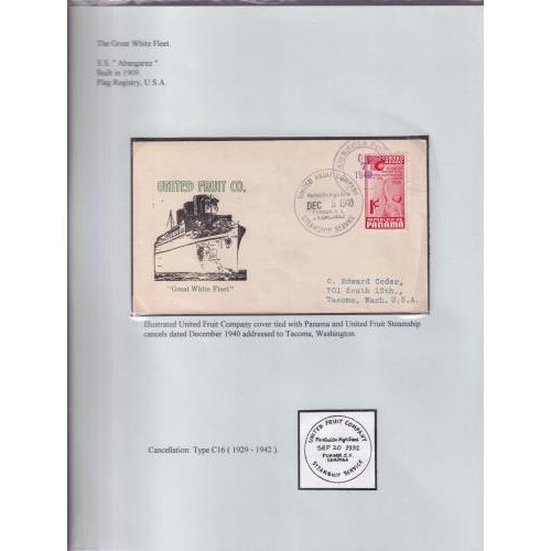 453 - THE GREAT WHITE FLEET Maritime Postal History 1912/40's remarkable postal history collection display... 