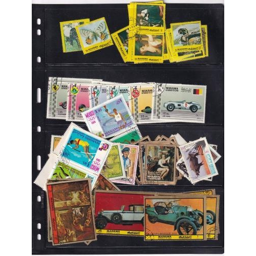 49 - Ajman 1960s/70s collection of many 100s stamps with many complete sets a superb range of issues fine... 