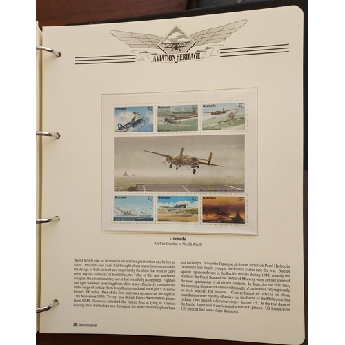 11 - Aviation heritage collection in 5 albums on extensive collection of stamps, MS, sheetlets and cover ... 