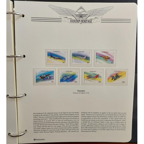 11 - Aviation heritage collection in 5 albums on extensive collection of stamps, MS, sheetlets and cover ... 