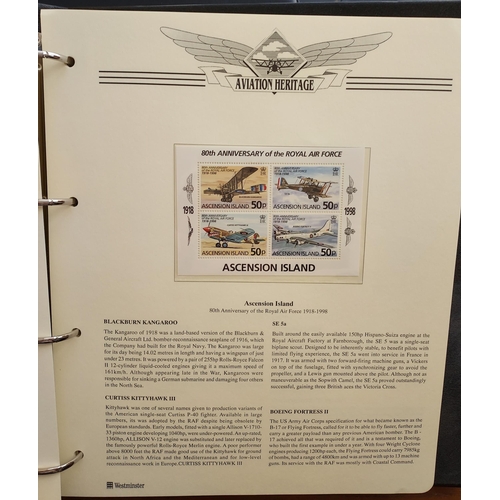 11 - Aviation heritage collection in 5 albums on extensive collection of stamps, MS, sheetlets and cover ... 