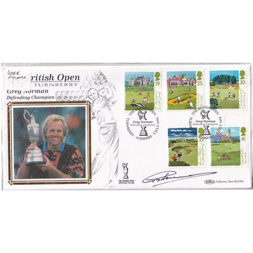 20 - Colin Cowdrey, Peter Alliss, Greg Norman signed 1994 Sport illustrated covers (3). Greg Norman and P... 