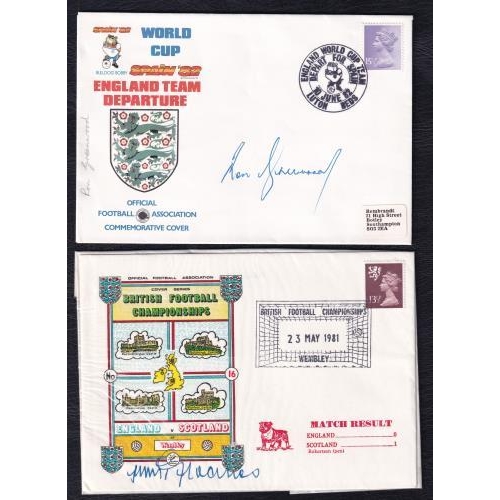 27 - England football autographed covers (5) 1982 England cover signed by Ron Greenwood, 1981 cover signe... 