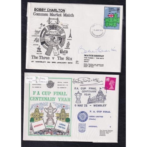 42 - Footballers autograph covers (19) inc World Cup winners Martin Peters, Bobby Charlton, Jack Charlton... 