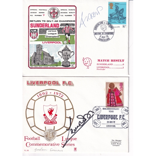 42 - Footballers autograph covers (19) inc World Cup winners Martin Peters, Bobby Charlton, Jack Charlton... 