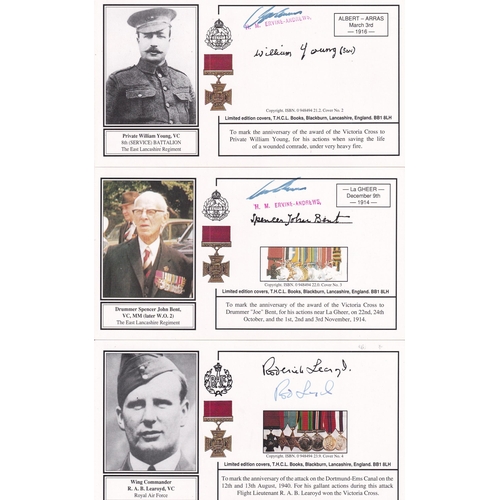 506 - VC/GC winners autograph limited cards by Books of Blackburn (7) with all being autograph by VC winne... 