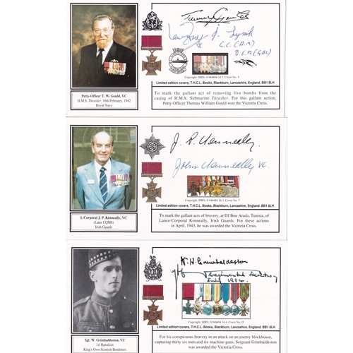 506 - VC/GC winners autograph limited cards by Books of Blackburn (7) with all being autograph by VC winne... 