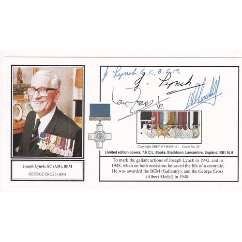 506 - VC/GC winners autograph limited cards by Books of Blackburn (7) with all being autograph by VC winne... 