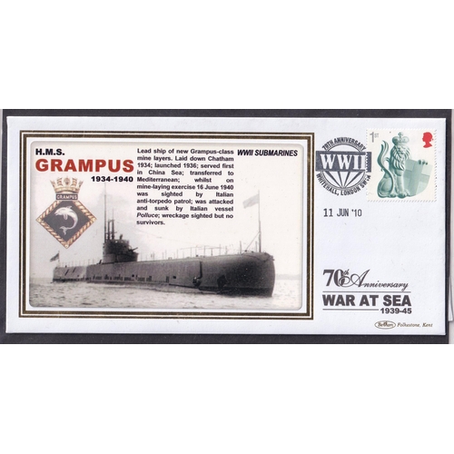 509 - WWII Submarines collection of illustrated covers with facts (64) produced between 2009/2010 with spe... 