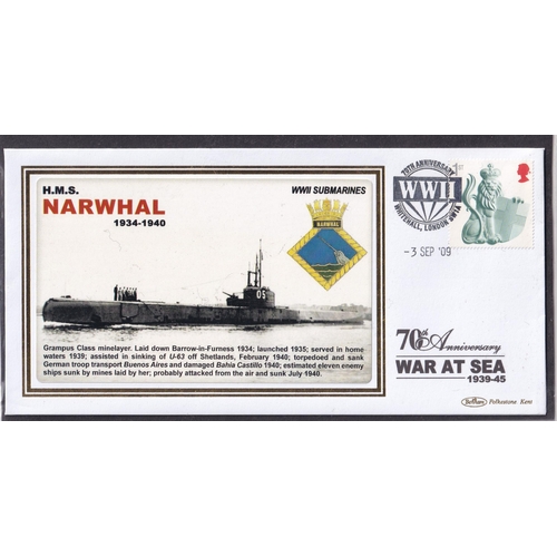 509 - WWII Submarines collection of illustrated covers with facts (64) produced between 2009/2010 with spe... 