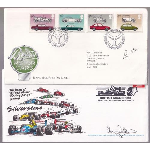 52 - MOTOR SPORT collection of covers (26) Inc. autographed (14) note Stirling Moss, Murray Walker, O Pan... 