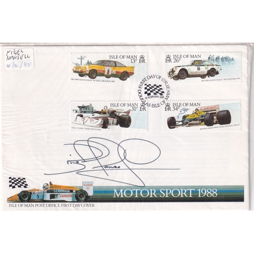 52 - MOTOR SPORT collection of covers (26) Inc. autographed (14) note Stirling Moss, Murray Walker, O Pan... 